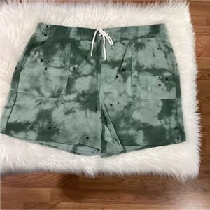 Sonoma fleece shorts woman’s size 2X color called mint star drawstring w…